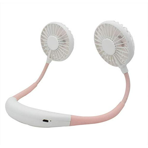 White TACY Hands-Free Neckband Fan Sports Personal Fans Wireless & USB Rechargeable Necklace Style Fans Dual-Head Mini Fan White TACY Hands-Free Neckband Fan Sports Personal Fans Wireless & USB Rechargeable Necklace Style Fans Dual-Head Mini Fan